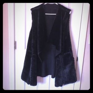 Vintage Faux Fur Draping Vest